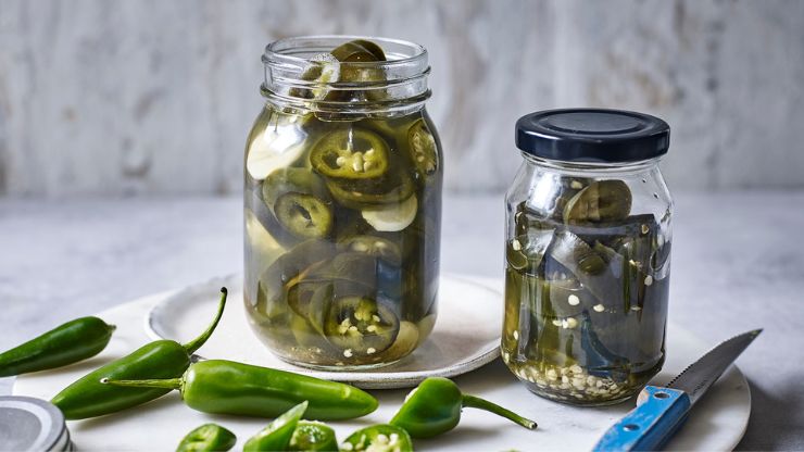 Pickled Green Chili Peppers
