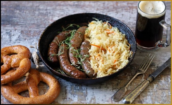 Sauerkraut and Sausages Delight