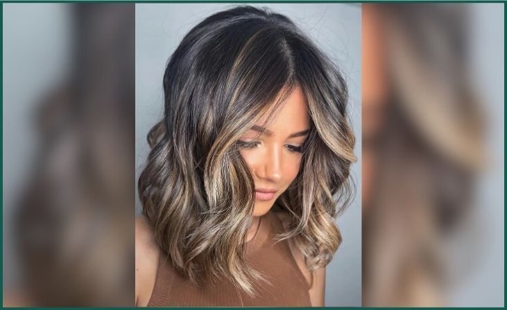 Mid-length layers with Balayage