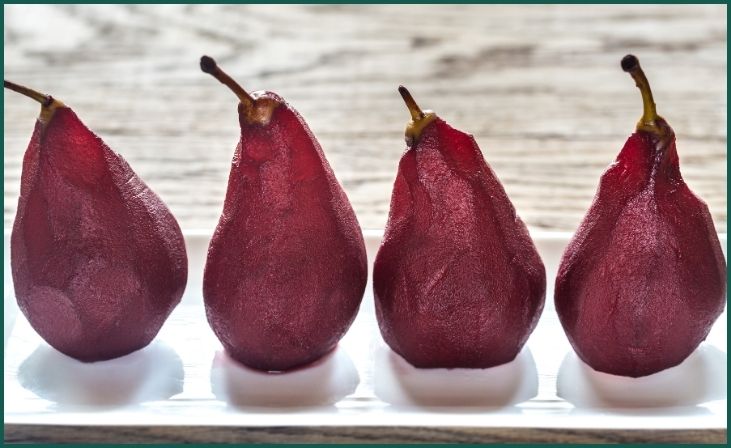 Mulled Wine Poached Pears