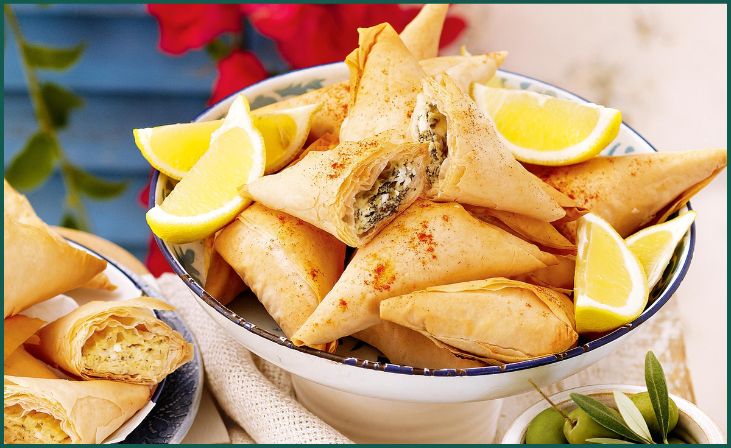 Spinach and Feta Phyllo Triangles