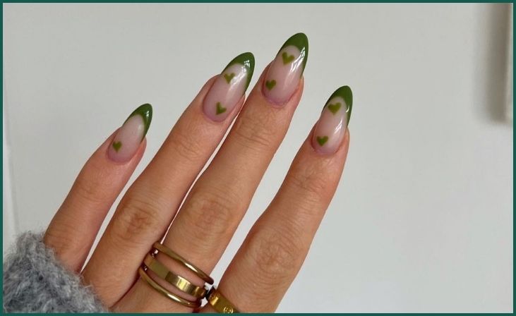 Olive Green French Tip