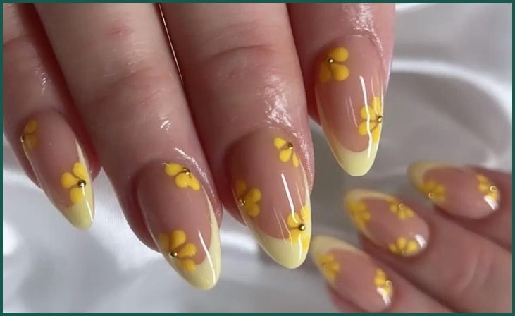 Sunflower French Manicure
