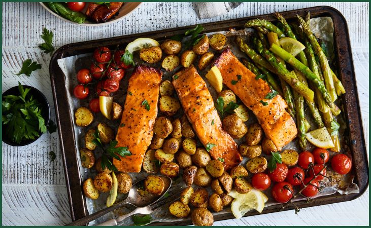 Sheet Pan Salmon and Veggies